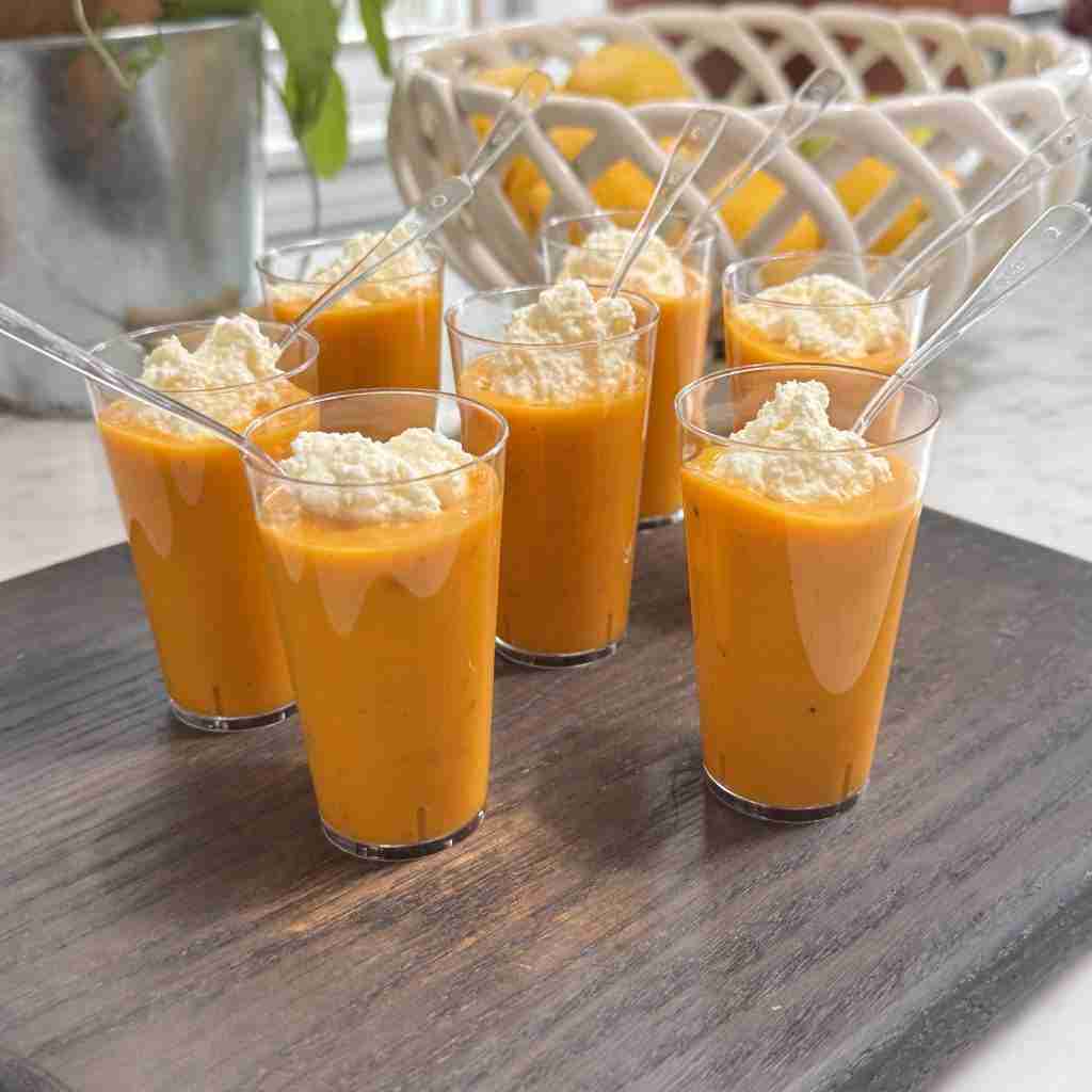 IMG_7512 carrot soup in verrines IMG 7512